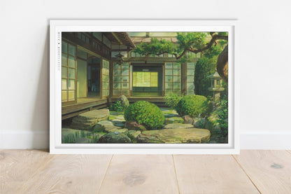 Studio Ghibli - Bonsai Garden - Art Only - White Frame