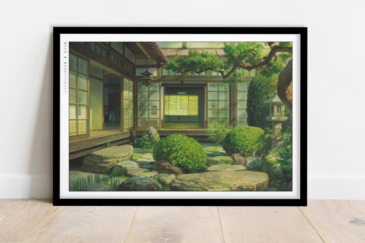 Studio Ghibli - Bonsai Garden - Art Only - Black Frame