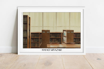 Studio Ghibli - Echoes of Youth - Artist Name - White Frame