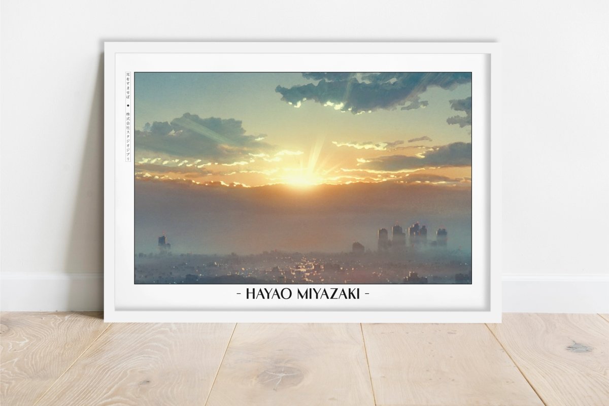 Studio Ghibli - A Promise at Dusk - Artist Name - White Frame