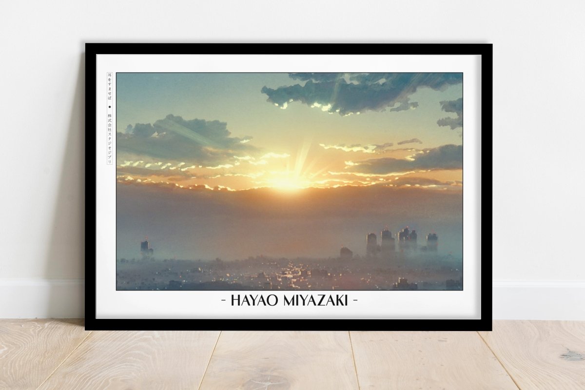 Studio Ghibli - A Promise at Dusk - Artist Name - Black Frame