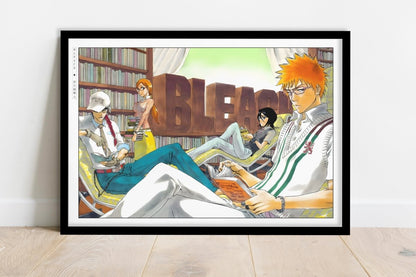 Kubo - Reading Manga - Art Only - Black Frame