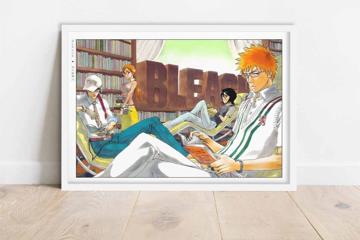 Kubo - Reading Manga - Art Only - White Frame