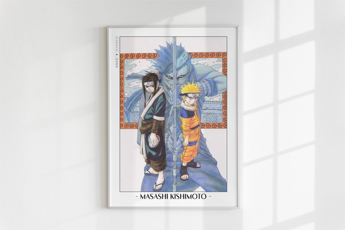 Kishimoto - Land of Waves - Artist Name - White Frame