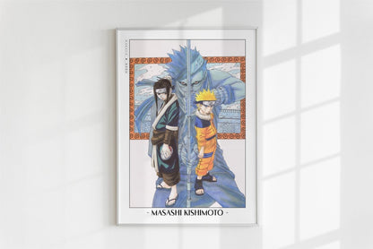 Kishimoto - Land of Waves - Artist Name - White Frame
