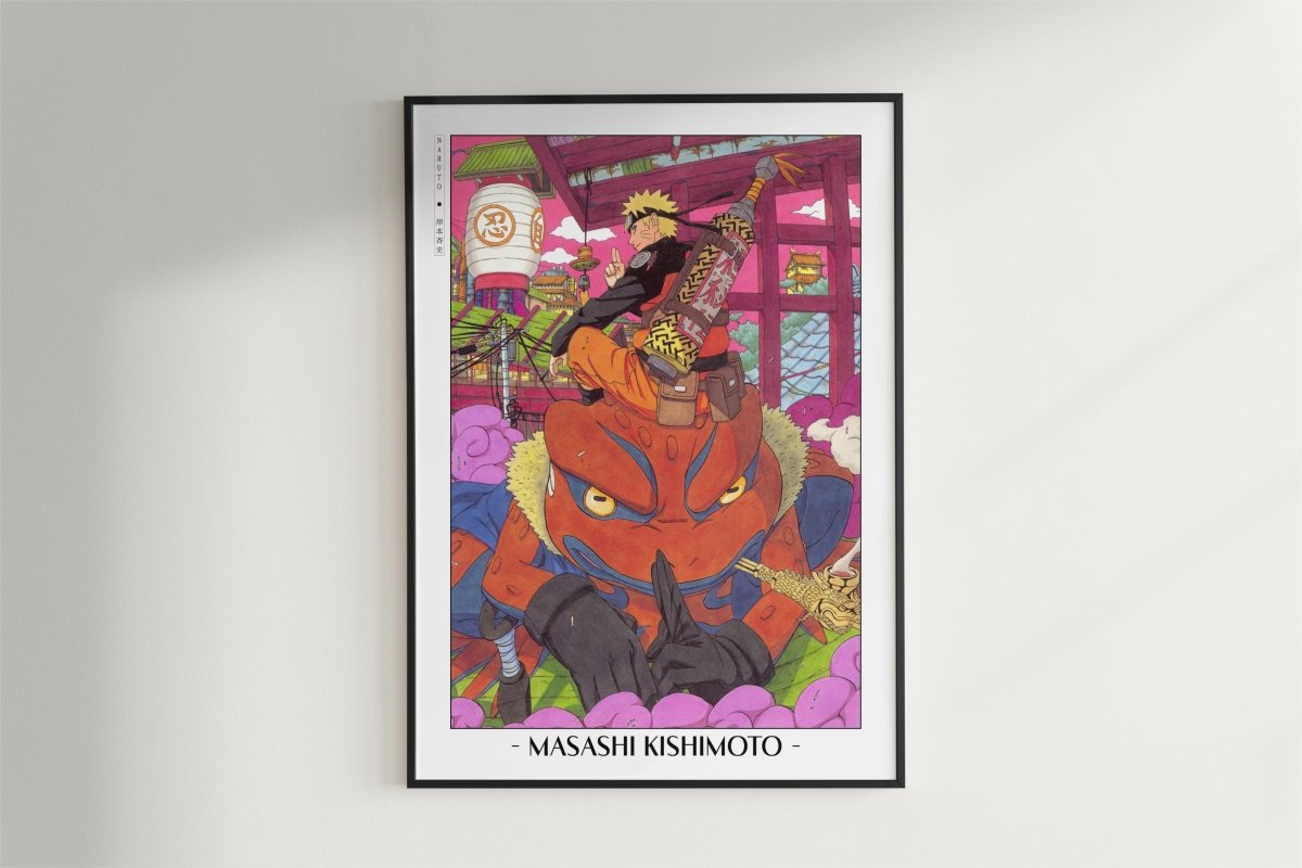 Kishimoto - Gamakichi - Artist Name - Black Frame