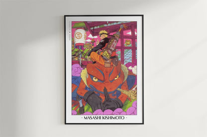 Kishimoto - Gamakichi - Artist Name - Black Frame