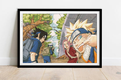 Kishimoto - Team 7 - Art Only - Black Frame