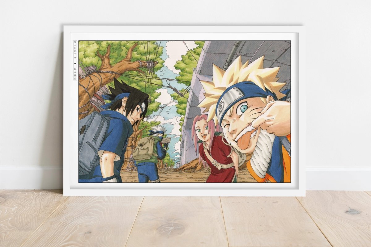 Kishimoto - Team 7 - Art Only - White Frame
