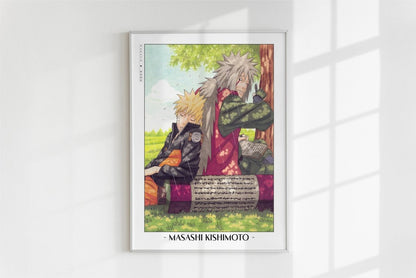 Kishimoto - Jiraiya Sensei - Artist Name - Black Frame