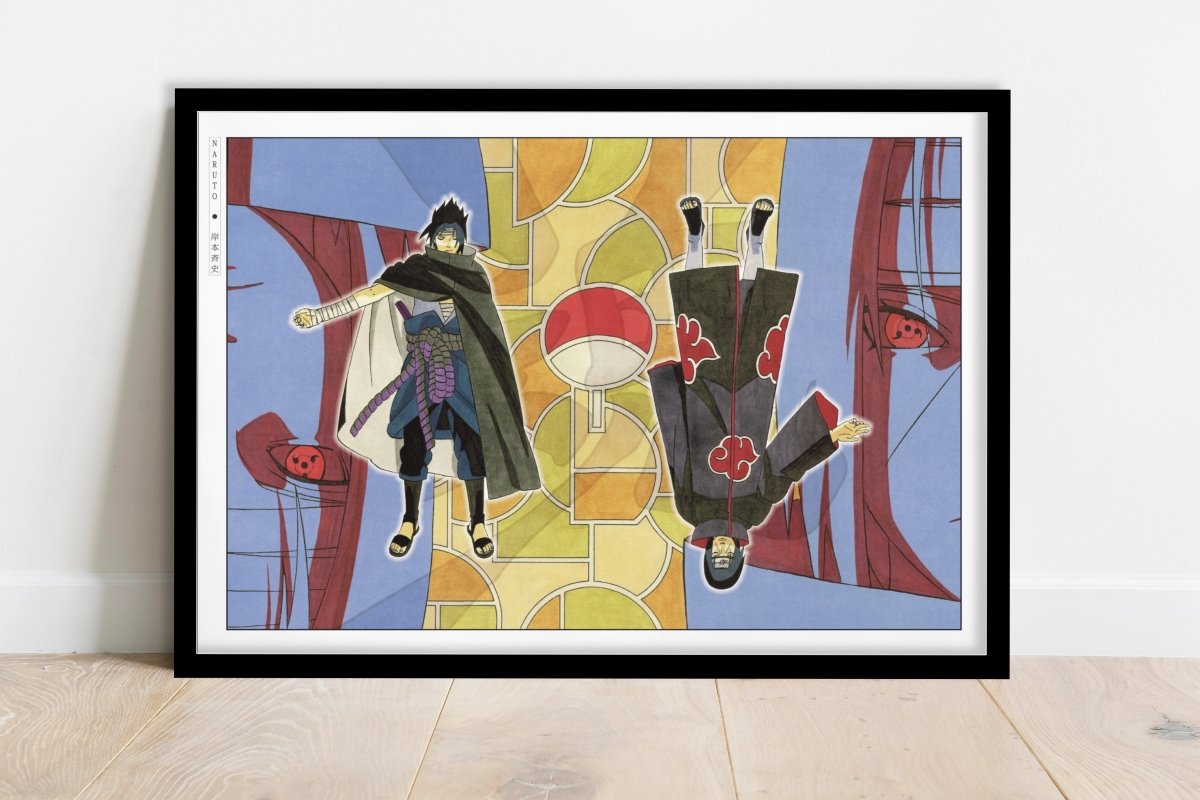 Kishimoto - The Uchiha Brothers - Art Only - Black Frame