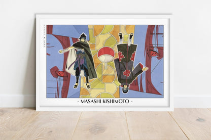 Kishimoto - The Uchiha Brothers - Artist Name - White Frame