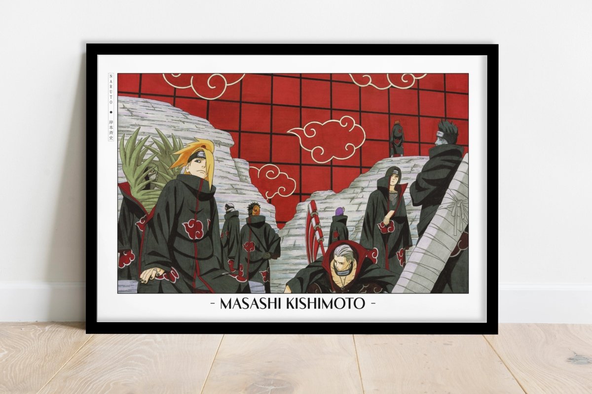 Kishimoto - Akatsuki - Artist Name - Black Frame