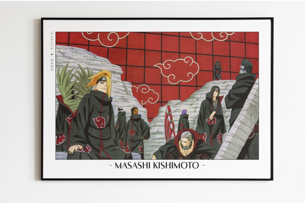 Kishimoto - Akatsuki - Artist Name Unframed
