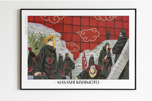 Kishimoto - Akatsuki - Artist Name Unframed