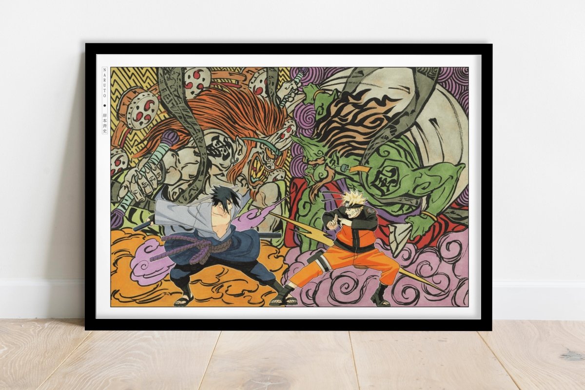 Kishimoto - Fated Rivals - Art Only - Black Frame