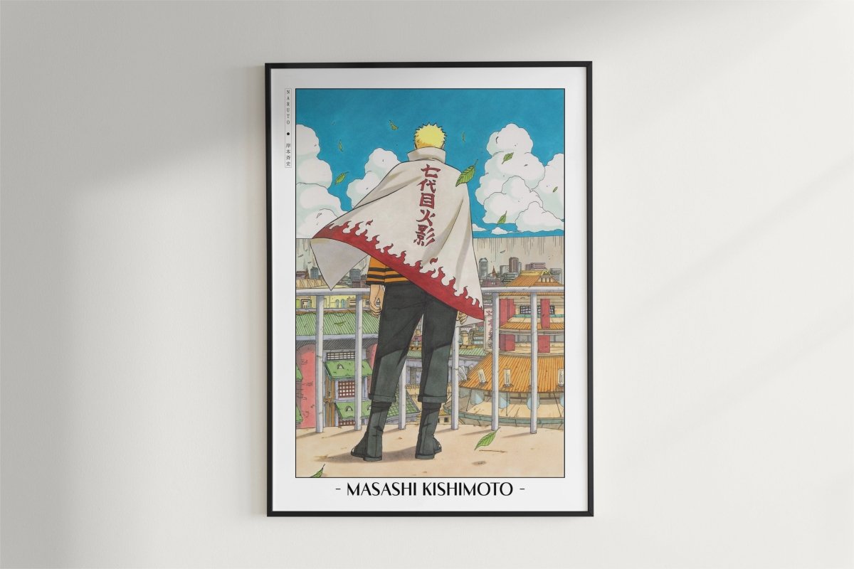 Kishimoto - The Seventh Hokage - Artist Name - Black Frame