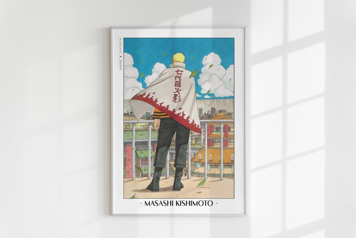 Kishimoto - The Seventh Hokage - Artist Name - White Frame