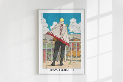 Kishimoto - The Seventh Hokage - Artist Name - White Frame