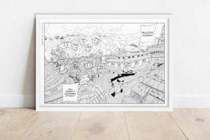 Kishimoto - Return to Konoha - Art Only - White Frame