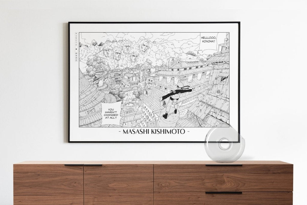 Kishimoto - Return to Konoha - Artist Name with Decor