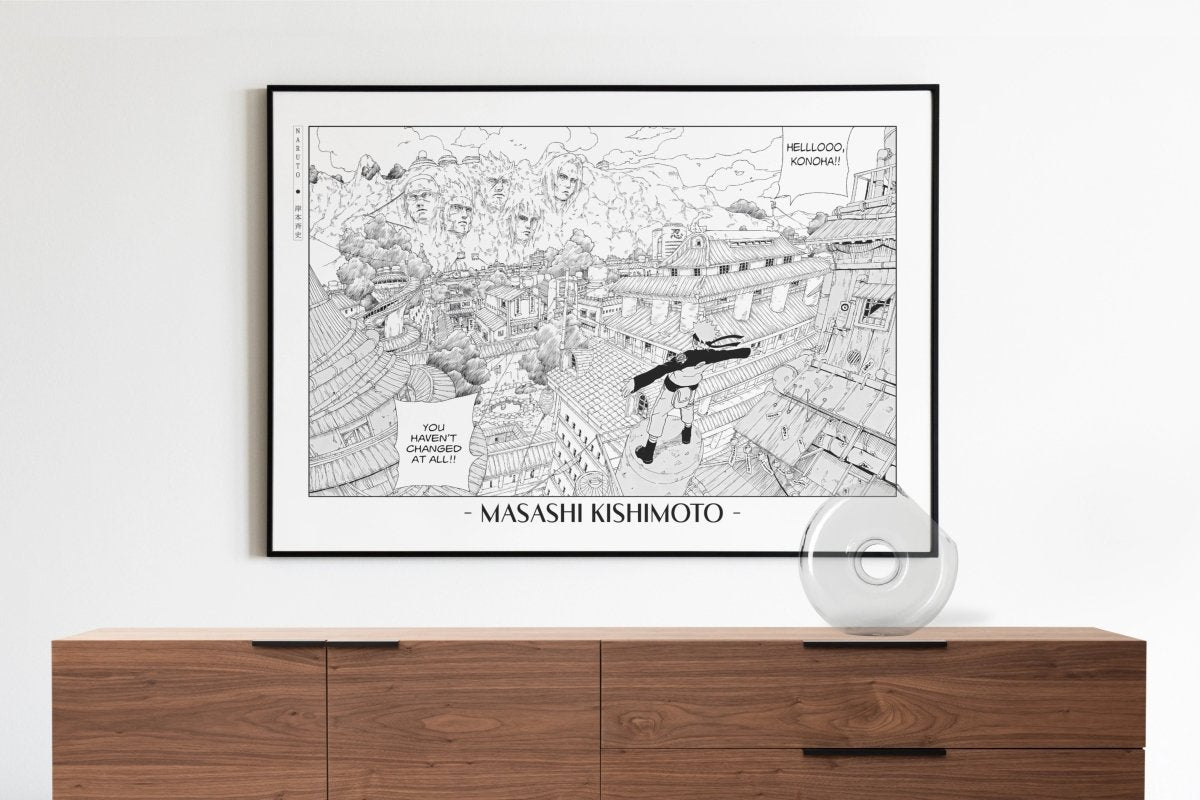 Kishimoto - Return to Konoha - Artist Name with Decor