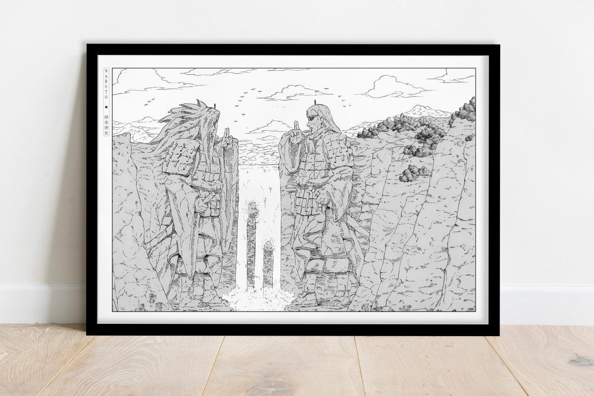 Kishimoto - Valley of the End - Art Only - Black Frame