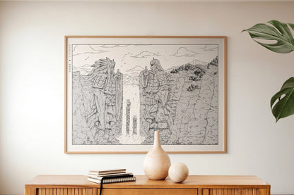 Kishimoto - Valley of the End - Art Only with Decor