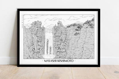 Kishimoto - Valley of the End - Artist Name - Black Frame