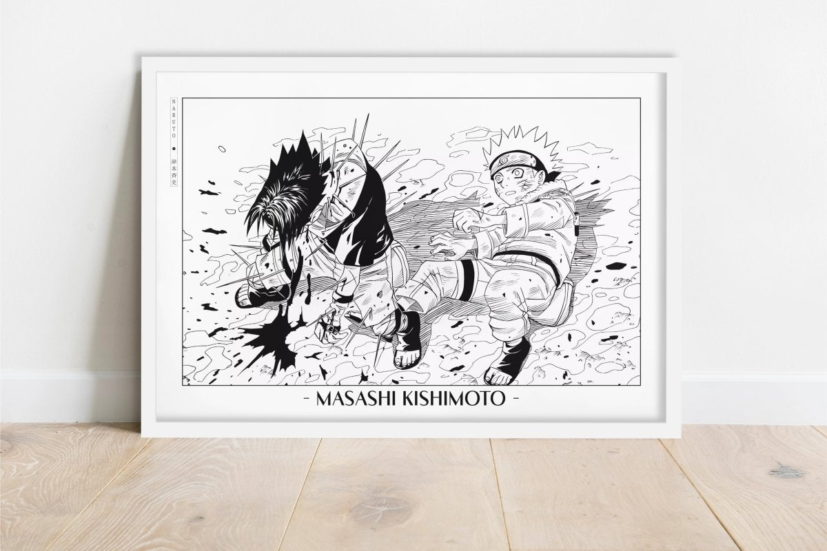 Kishimoto - Sacrifice - Artist Name - White Frame