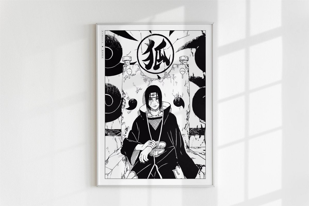 Kishimoto - Itachi Uchiha - Art Only - White Frame