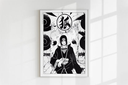 Kishimoto - Itachi Uchiha - Art Only - White Frame