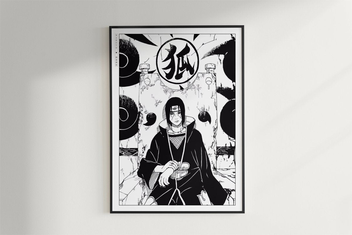 Kishimoto - Itachi Uchiha - Art Only - Black Frame