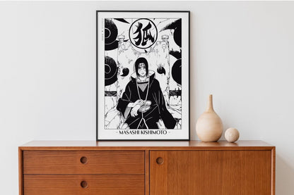 Kishimoto - Itachi Uchiha - Artist Name with Decor