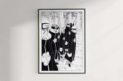 Kishimoto - Six Paths - Art Only - Black Frame