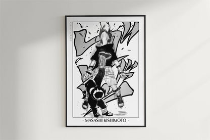 Kishimoto - Primary Lotus - Artist Name - Black Frame