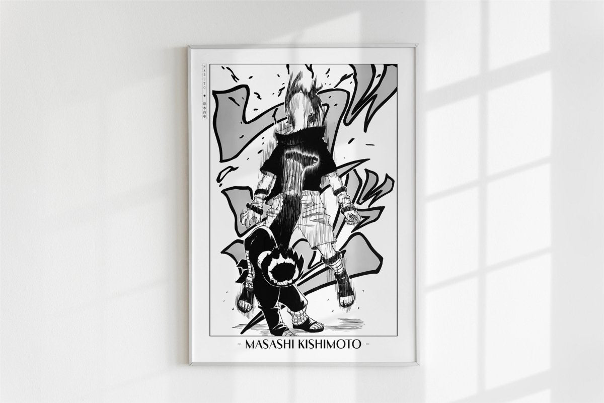 Kishimoto - Primary Lotus - Artist Name - White Frame