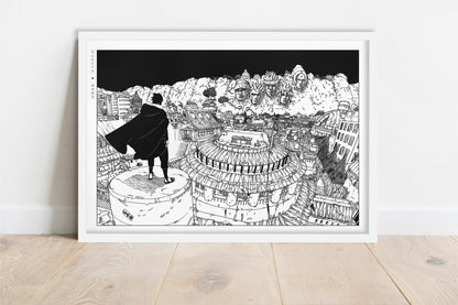 Kishimoto - Back to Konoha - Art Only - White Frame