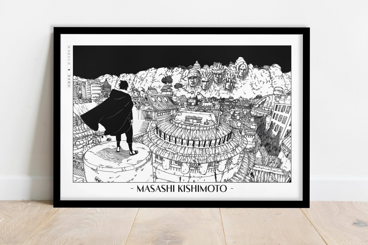 Kishimoto - Back to Konoha - Artist Name - Black Frame