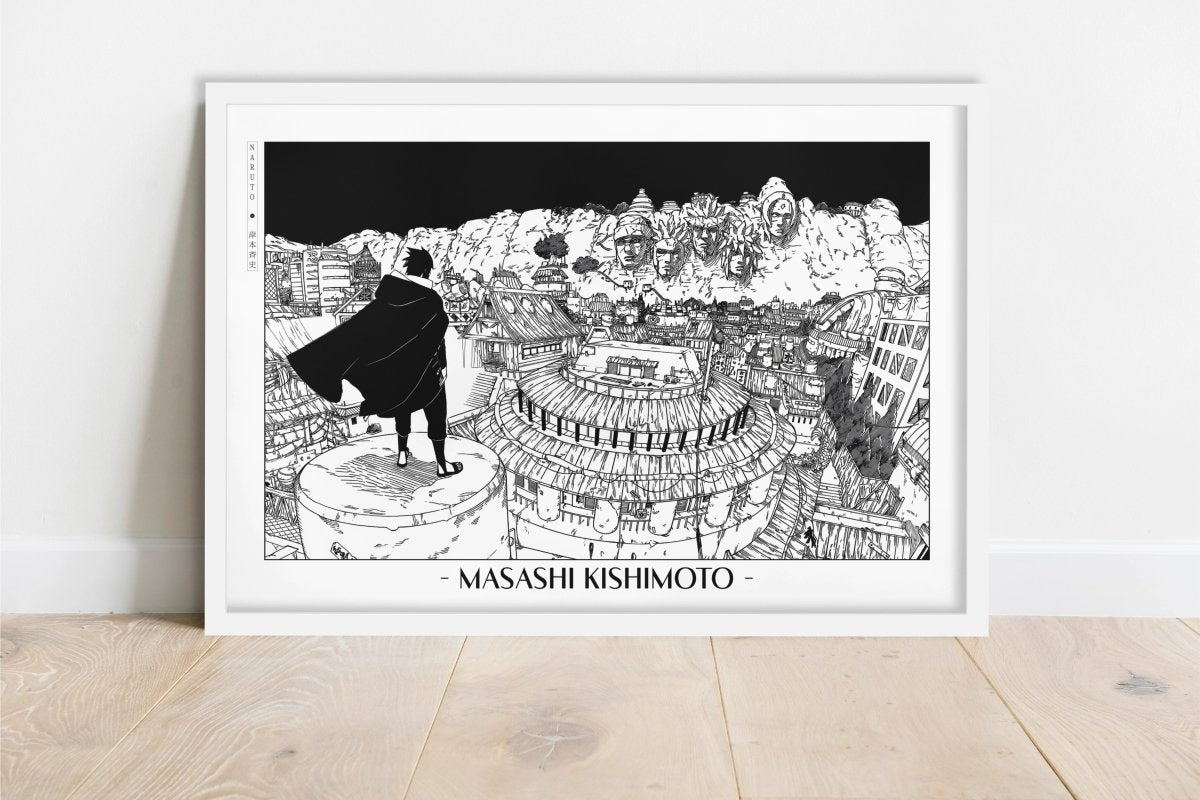 Kishimoto - Back to Konoha - Artist Name - White Frame