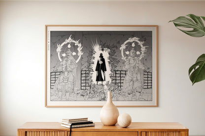 Kishimoto - Itachi of the Sharingan - Art Only with Decor