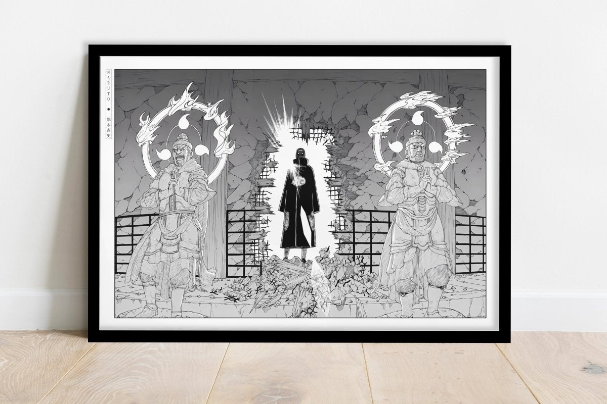 Kishimoto - Itachi of the Sharingan - Art Only - Black Frame