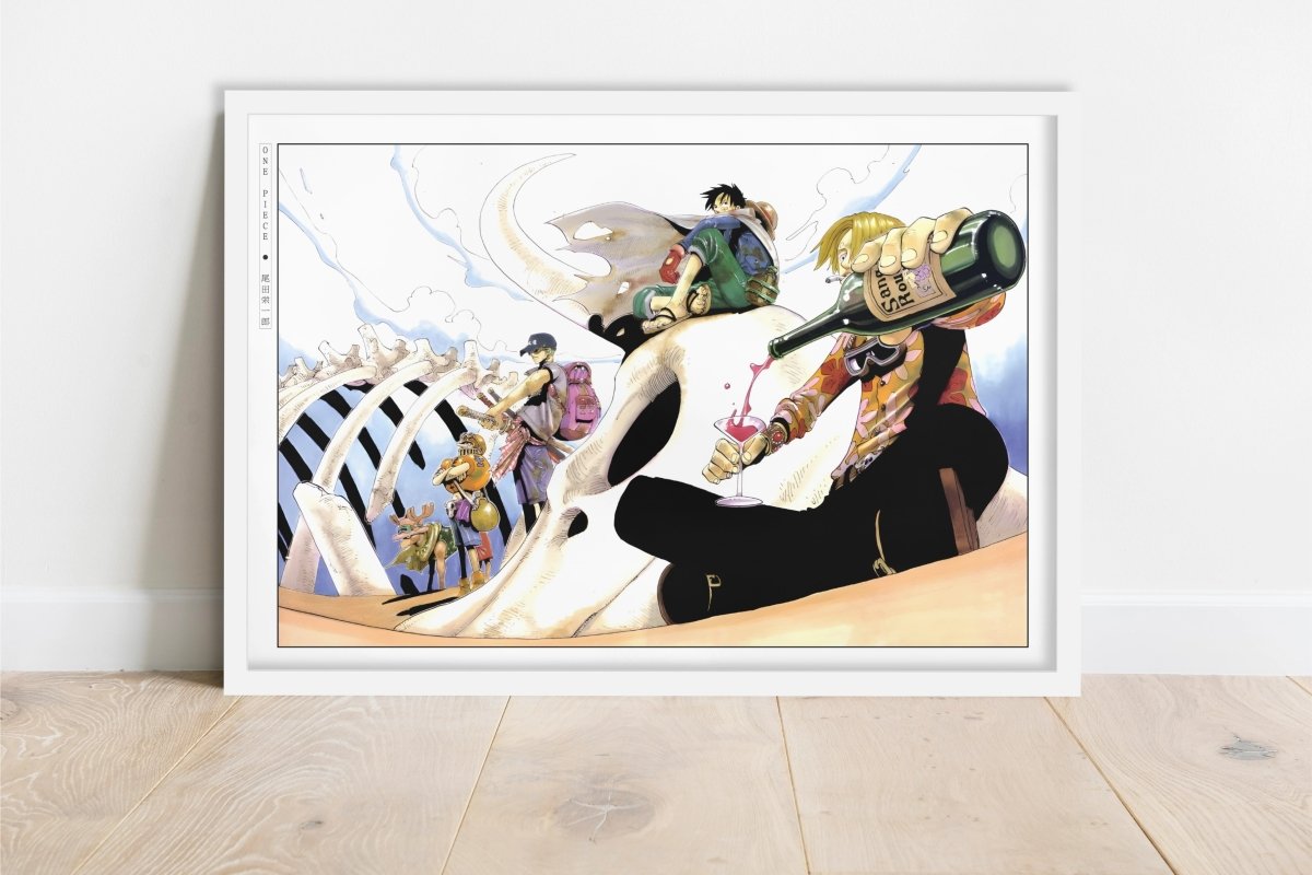 Oda - Red Wine - Art Only - White Frame