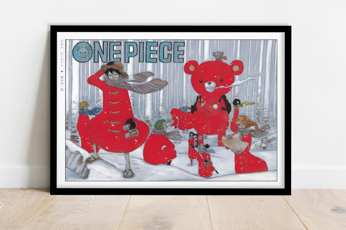 Oda - Red Snow - Art Only - Black Frame