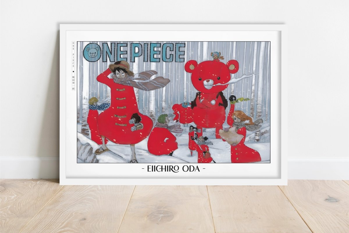 Oda - Red Snow - Artist Name - White Frame