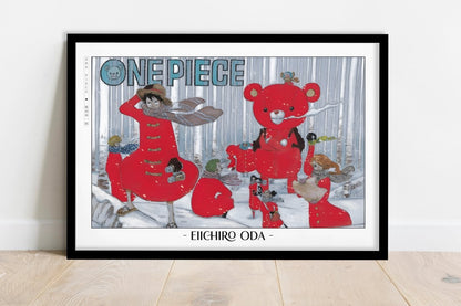 Oda - Red Snow - Artist Name - Black Frame