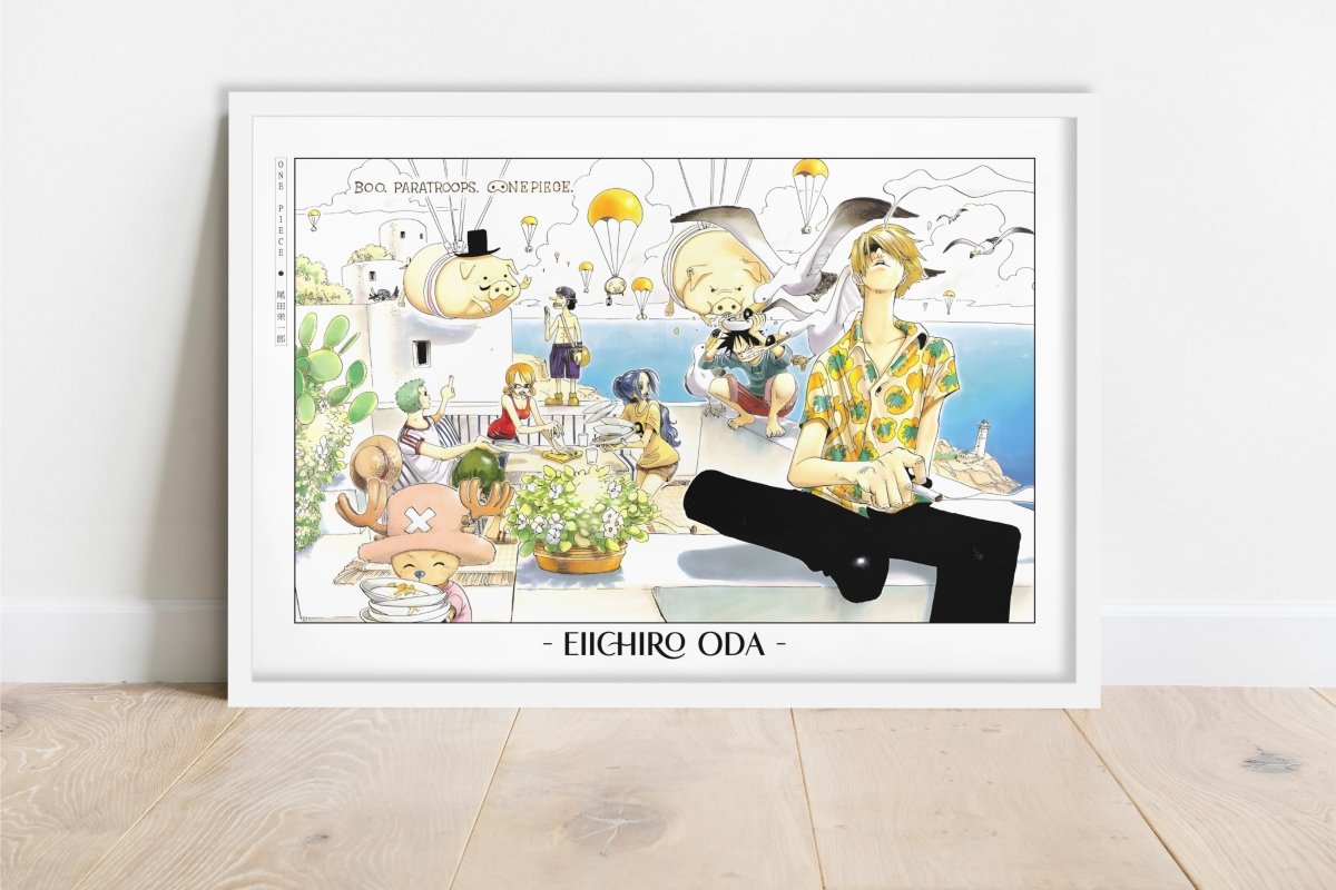 Oda - Smoke Break - Artist Name - White Frame