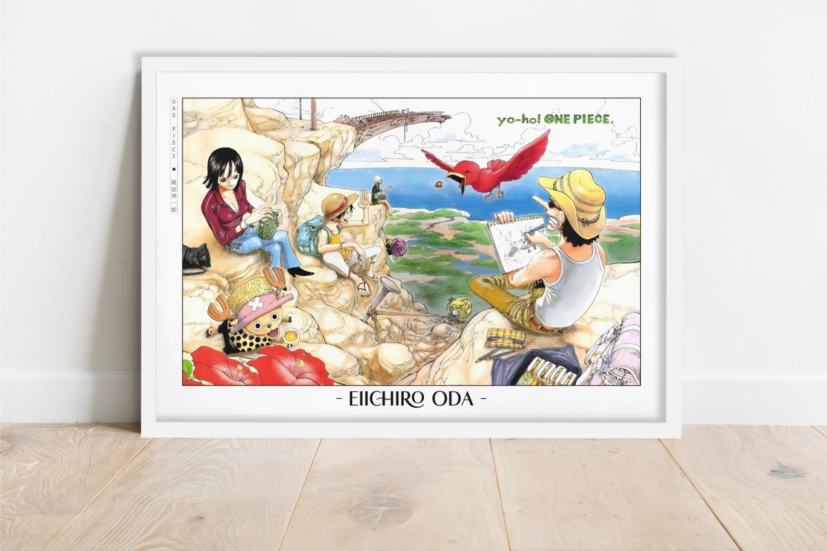 Oda - Sea View - Artist Name - White Frame