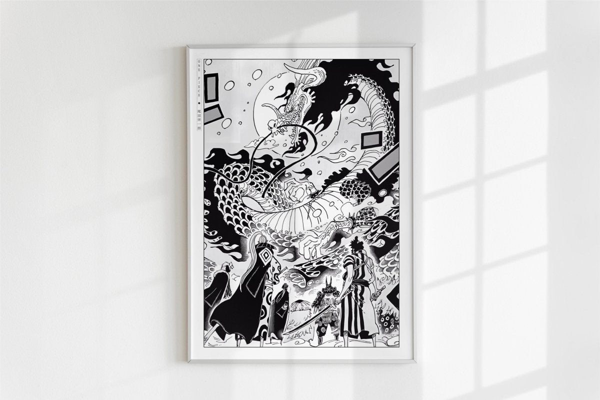 Oda - Red Scabbards - Art Only - White Frame