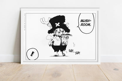 Oda - Mushroom - Art Only - White Frame